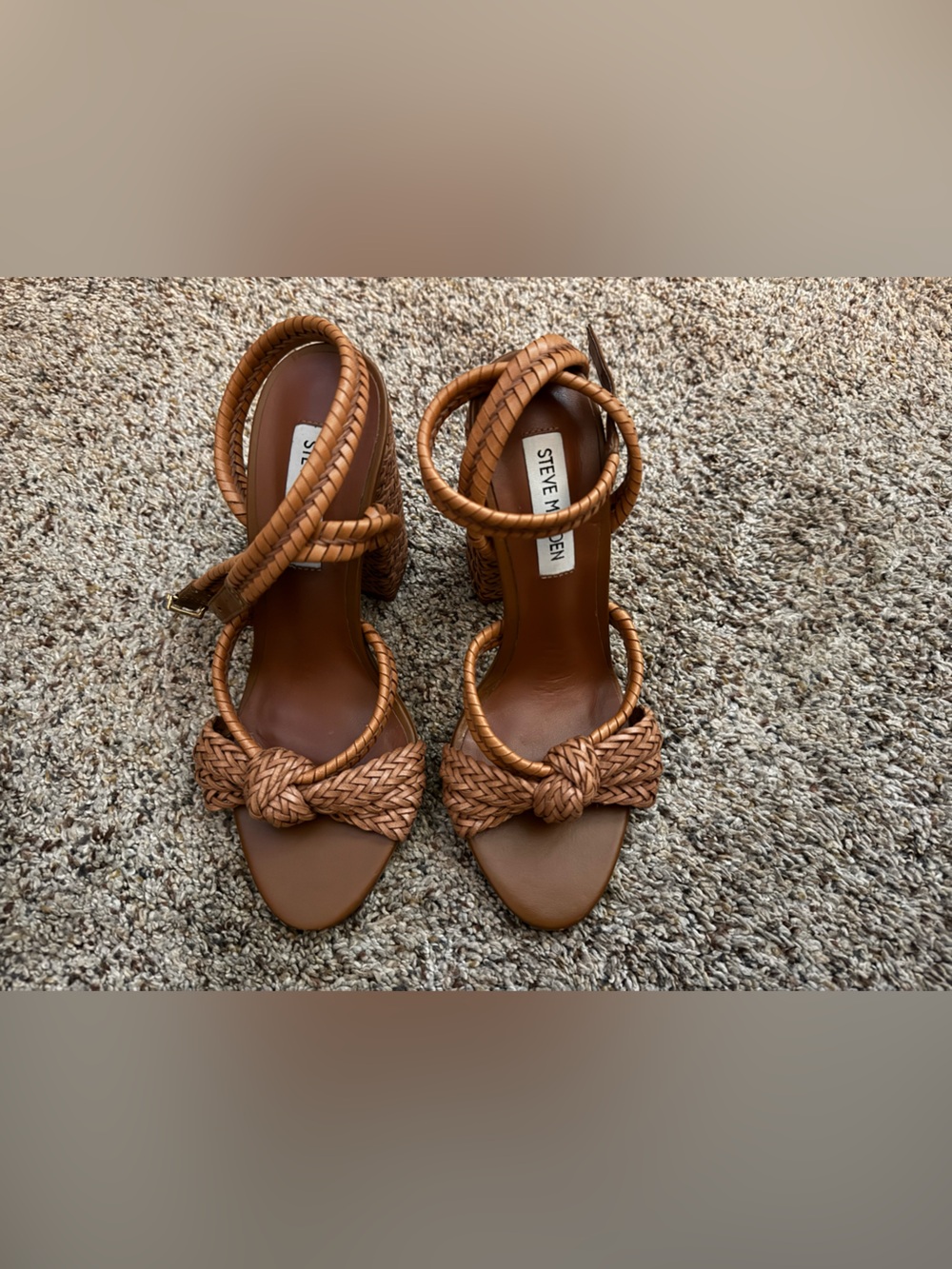 Steve Madden Malou Braided Block Heel Sandals